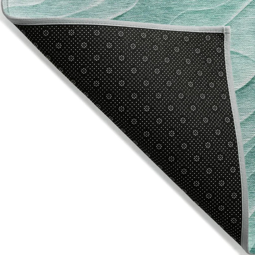 LOOMLAN Rugs Stratora Teal Washable Indoor-Outdoor Rug