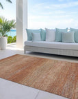 LOOMLAN Rugs Suma Orange Washable Indoor-Outdoor Rug