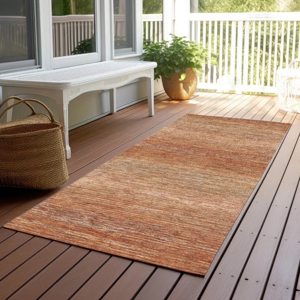 LOOMLAN Rugs Suma Orange Washable Indoor-Outdoor Rug