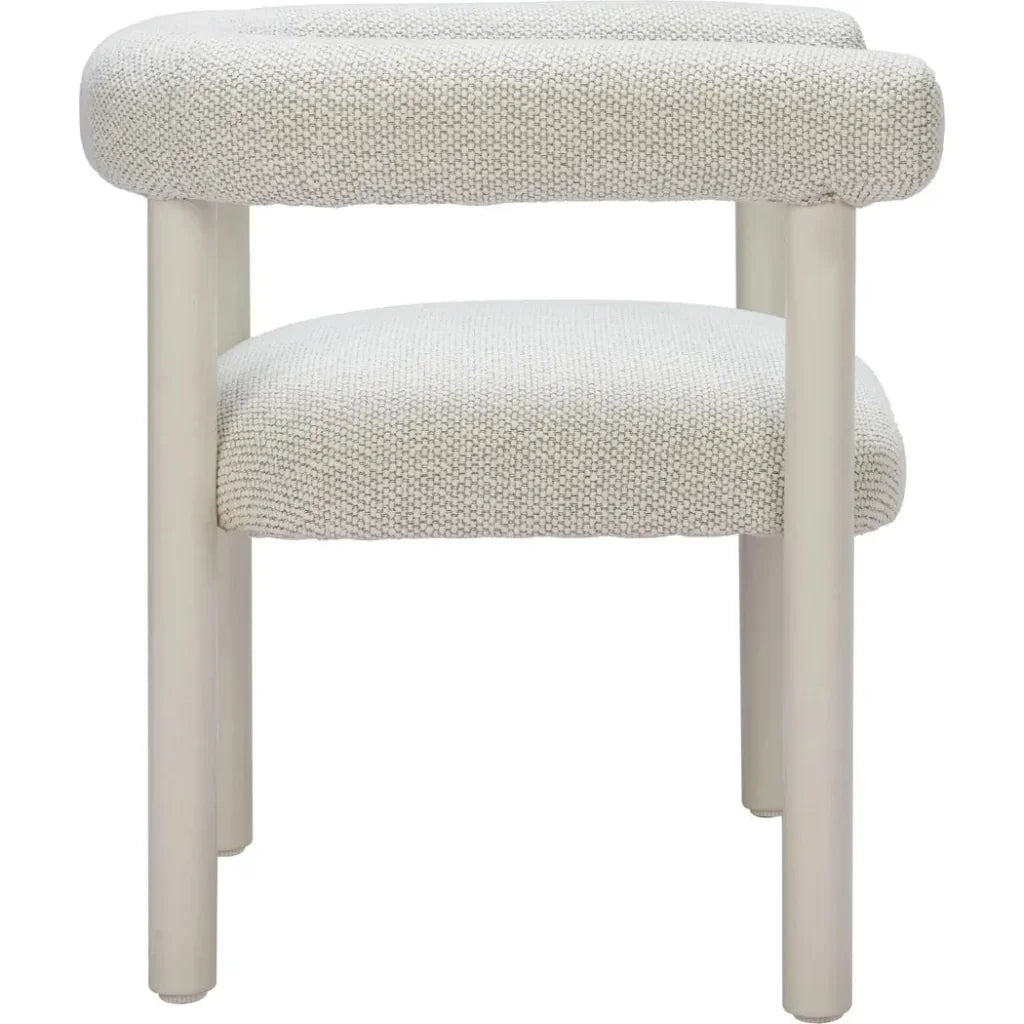 Sunbath Aluminum White Dining Arm Chair 2PC - LOOMLAN - Zuo Modern - Outdoor Dining Chairs