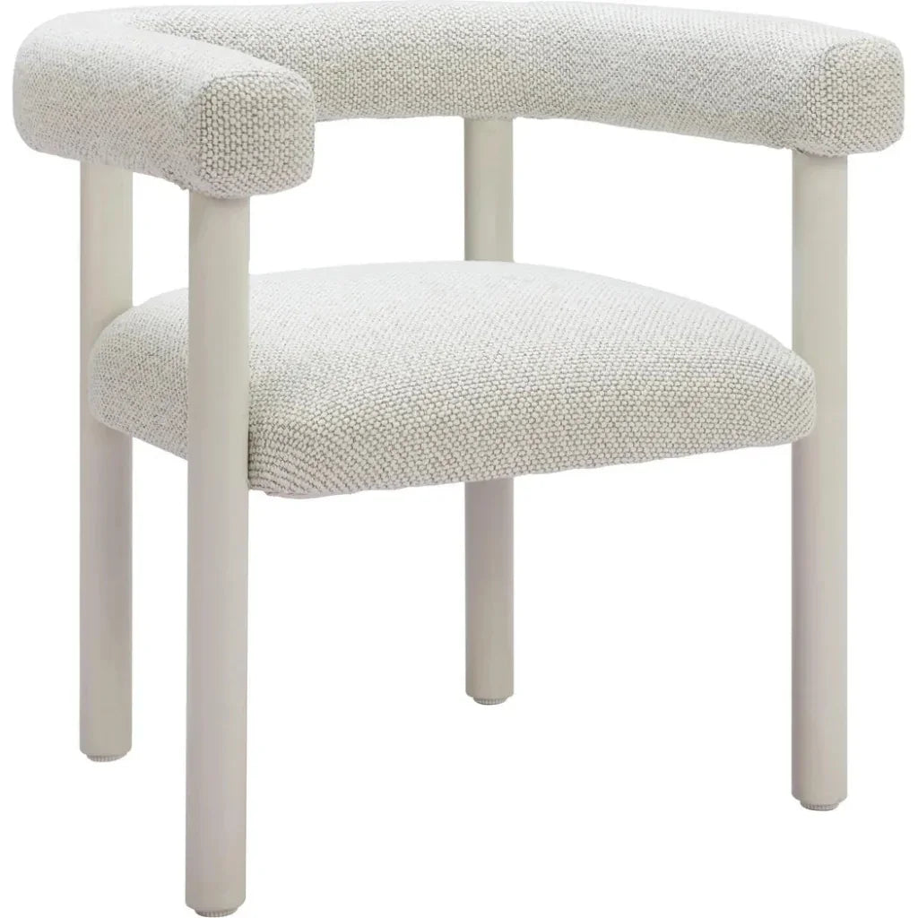 Sunbath Aluminum White Dining Arm Chair 2PC - LOOMLAN - Zuo Modern - Outdoor Dining Chairs
