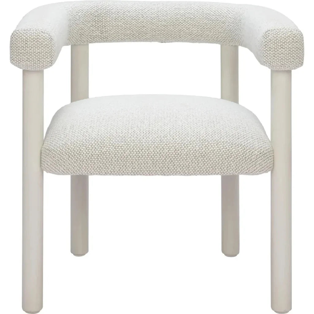 Sunbath Aluminum White Dining Arm Chair 2PC - LOOMLAN - Zuo Modern - Outdoor Dining Chairs