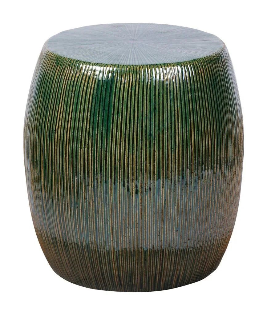 Seasonal Living Sunburst Ceramic Glazed Patio Stool
