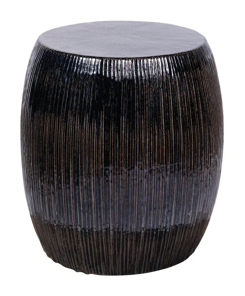 Seasonal Living Sunburst Ceramic Glazed Patio Stool