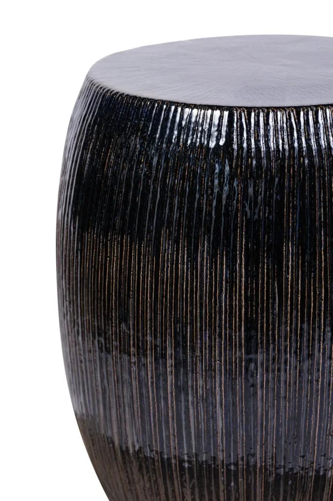 Seasonal Living Sunburst Ceramic Glazed Patio Stool