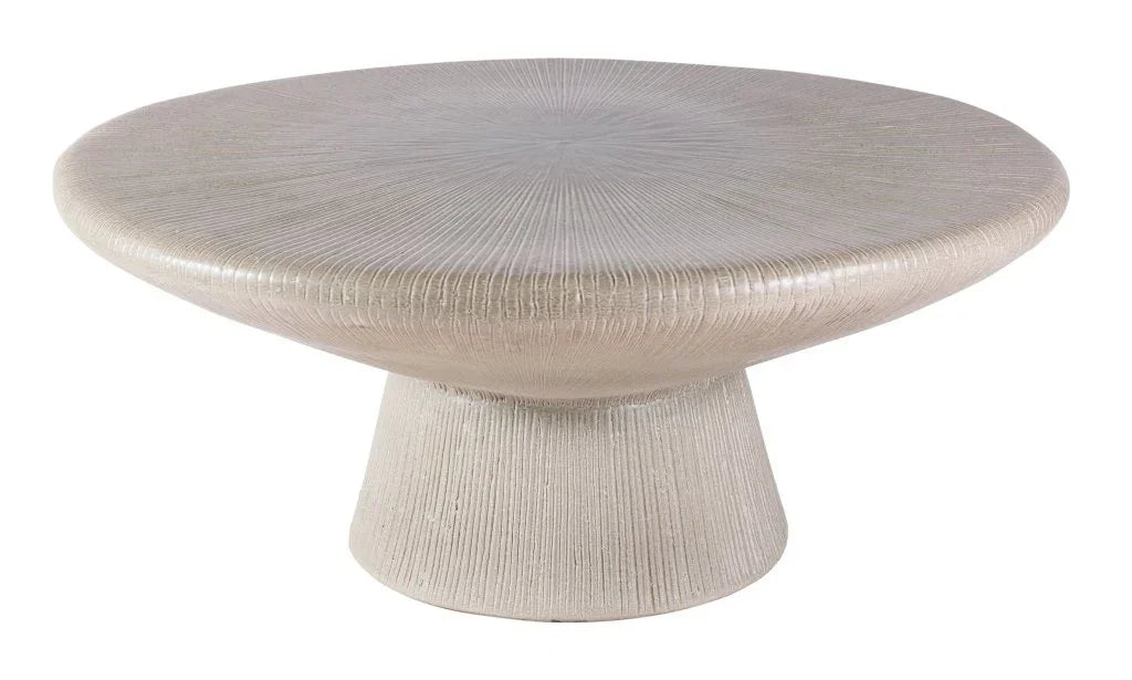 Sunburst Ceramic Patio Coffee Table - LOOMLAN - Seasonal Living - Outdoor Coffee Tables
