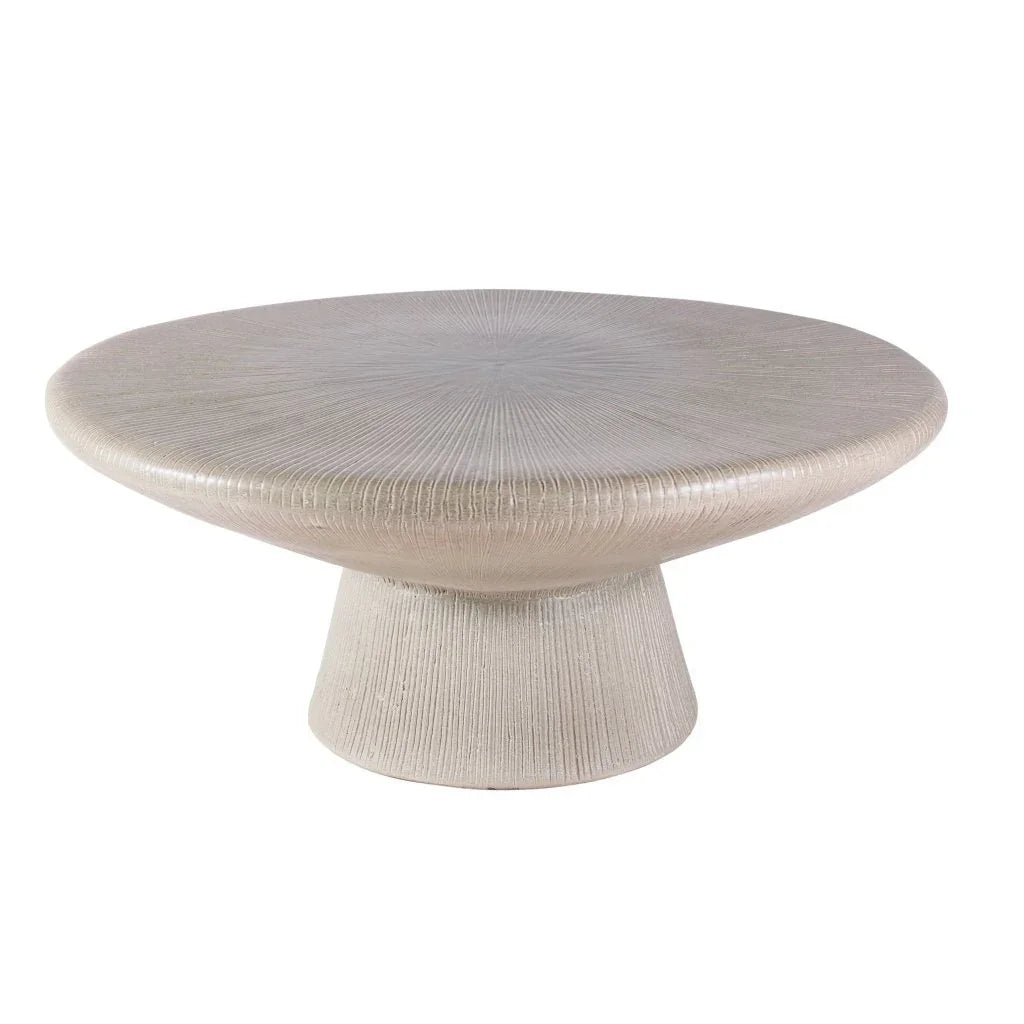 Sunburst Ceramic Patio Coffee Table - LOOMLAN - Seasonal Living - Outdoor Coffee Tables