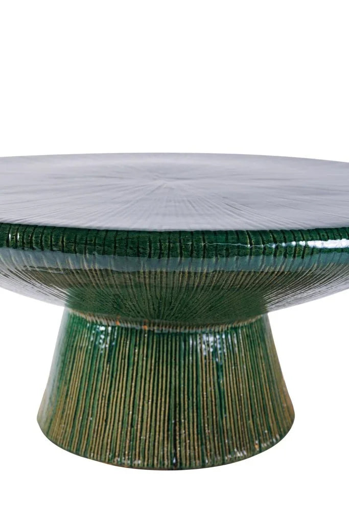Sunburst Ceramic Patio Coffee Table - LOOMLAN - Seasonal Living - Outdoor Coffee Tables