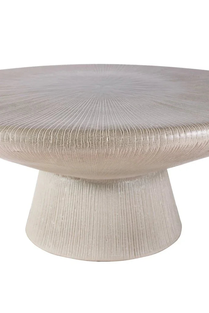 Sunburst Ceramic Patio Coffee Table - LOOMLAN - Seasonal Living - Outdoor Coffee Tables