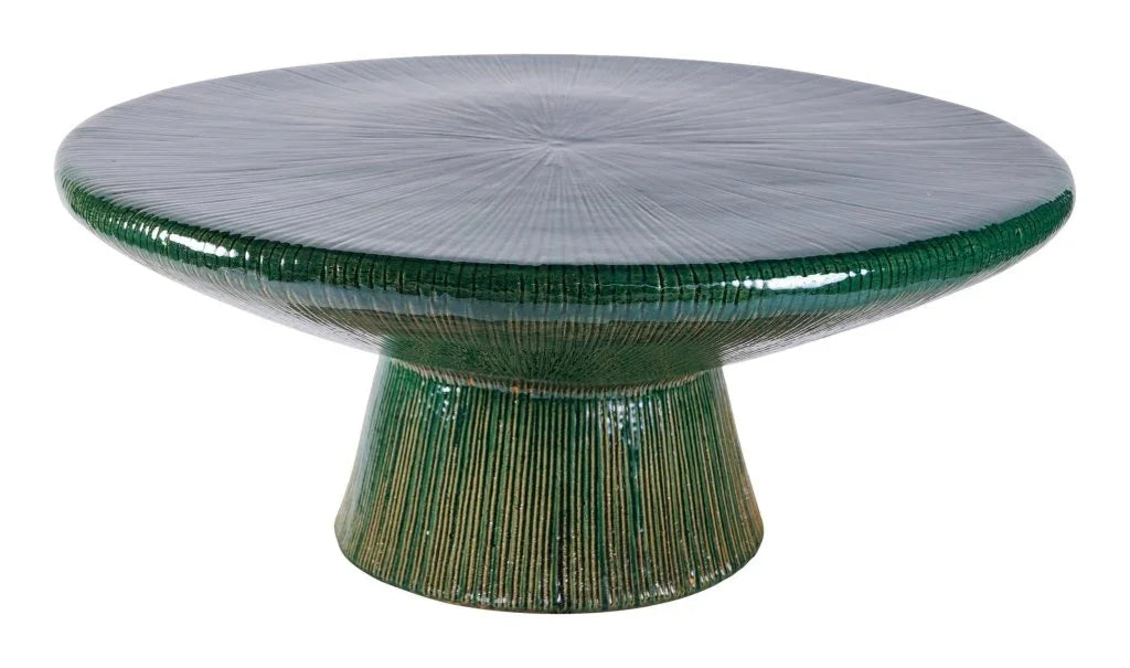 Sunburst Ceramic Patio Coffee Table - LOOMLAN - Seasonal Living - Outdoor Coffee Tables