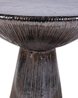 Sunburst Ceramic Round Patio Accent Table - LOOMLAN - Seasonal Living - Outdoor Side Tables