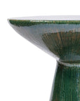 Sunburst Ceramic Round Patio Accent Table - LOOMLAN - Seasonal Living - Outdoor Side Tables