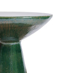 Sunburst Ceramic Round Patio Accent Table - LOOMLAN - Seasonal Living - Outdoor Side Tables