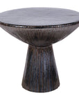 Sunburst Ceramic Round Patio Accent Table - LOOMLAN - Seasonal Living - Outdoor Side Tables