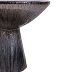 Sunburst Ceramic Round Patio Accent Table - LOOMLAN - Seasonal Living - Outdoor Side Tables