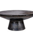 Seasonal Living Sunburst Black Ceramic Outdoor Coffee Table