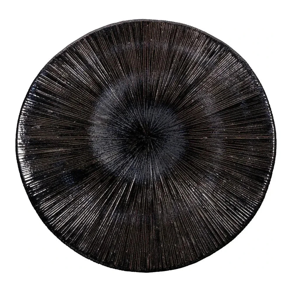Seasonal Living Sunburst Black Ceramic Outdoor Coffee Table
