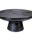 Seasonal Living Sunburst Black Ceramic Outdoor Coffee Table