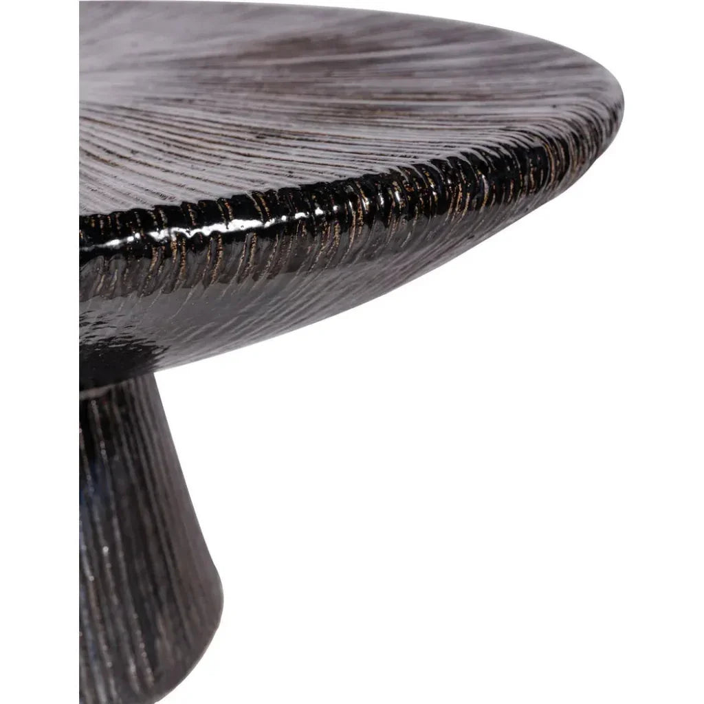 Seasonal Living Sunburst Black Ceramic Outdoor Coffee Table