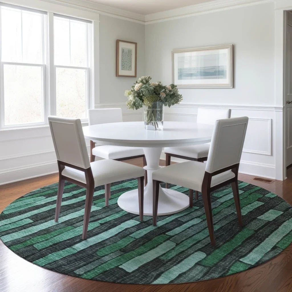 LOOMLAN Rugs Sundal Green Washable Indoor-Outdoor Rug
