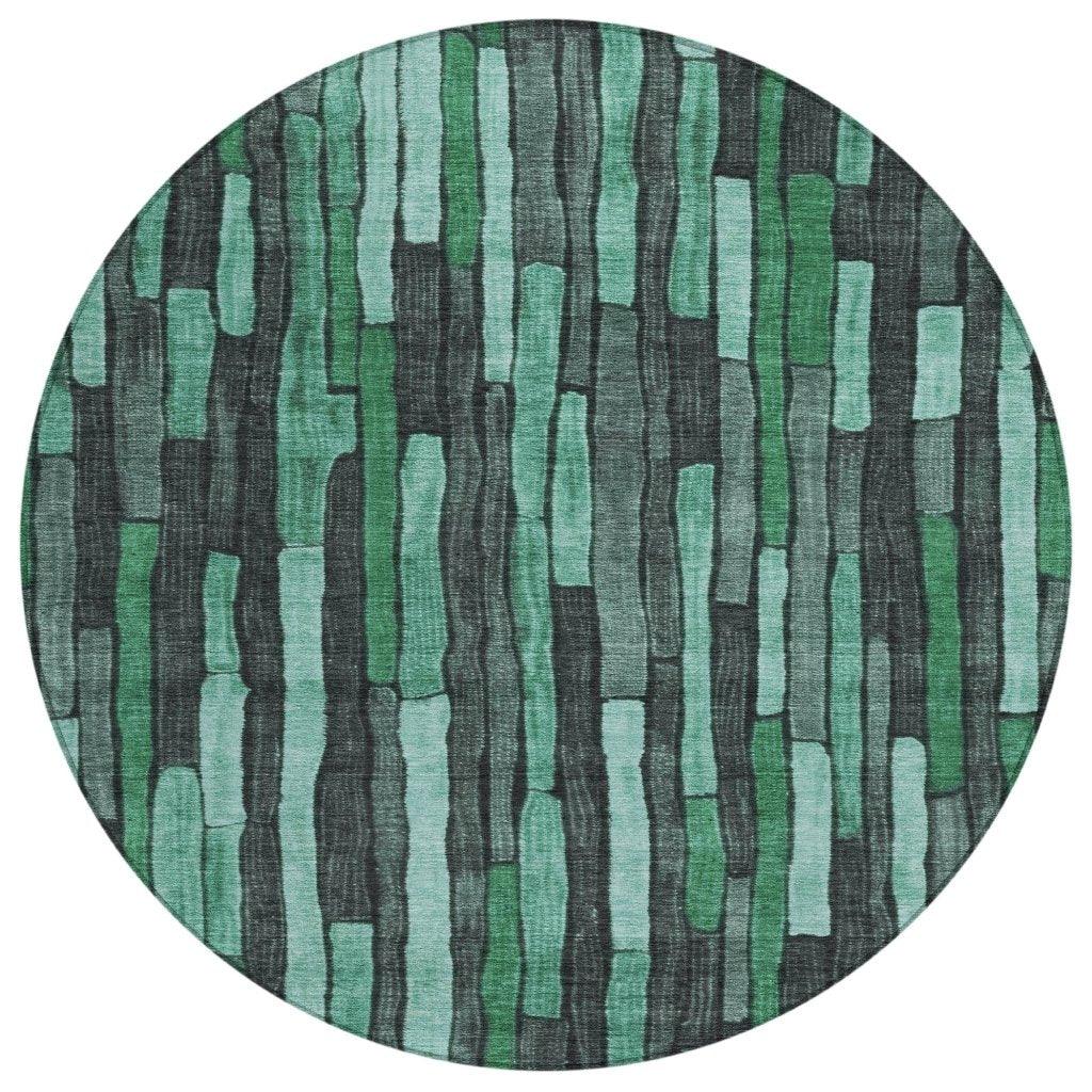 LOOMLAN Rugs Sundal Green Washable Indoor-Outdoor Rug