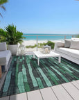 LOOMLAN Rugs Sundal Green Washable Indoor-Outdoor Rug