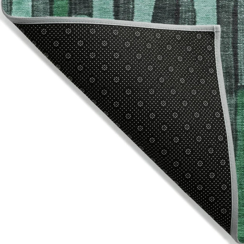 LOOMLAN Rugs Sundal Green Washable Indoor-Outdoor Rug