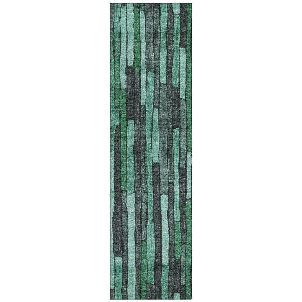 LOOMLAN Rugs Sundal Green Washable Indoor-Outdoor Rug