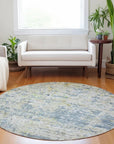 LOOMLAN Rugs Suri Blue Washable Indoor-Outdoor Rug