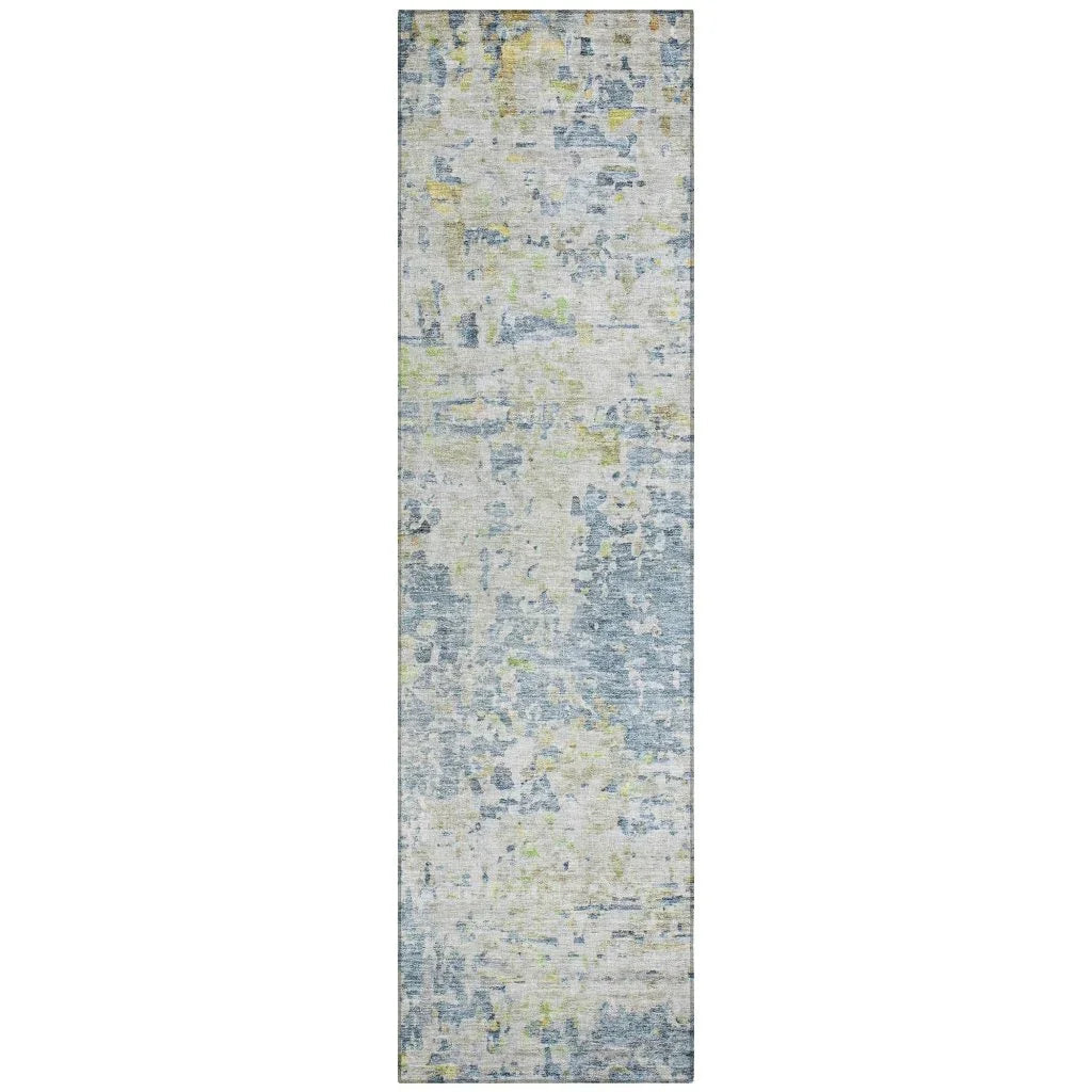 LOOMLAN Rugs Suri Blue Washable Indoor-Outdoor Rug