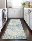 LOOMLAN Rugs Suri Blue Washable Indoor-Outdoor Rug