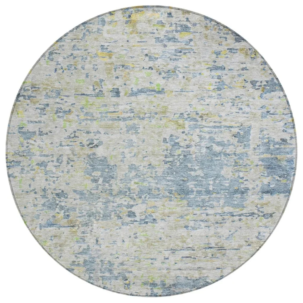 LOOMLAN Rugs Suri Blue Washable Indoor-Outdoor Rug
