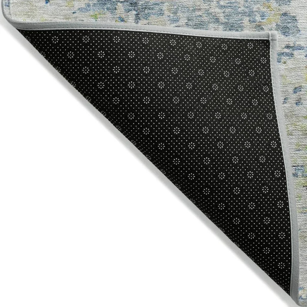 LOOMLAN Rugs Suri Blue Washable Indoor-Outdoor Rug
