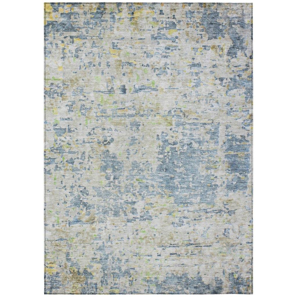 LOOMLAN Rugs Suri Blue Washable Indoor-Outdoor Rug