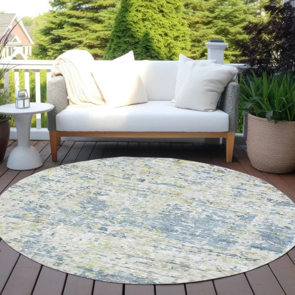 LOOMLAN Rugs Suri Blue Washable Indoor-Outdoor Rug