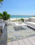 LOOMLAN Rugs Suri Blue Washable Indoor-Outdoor Rug