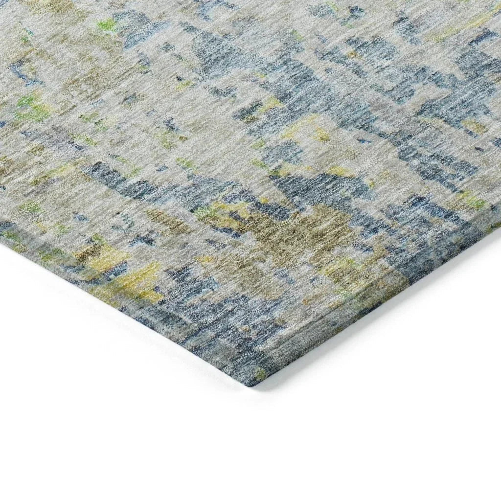 LOOMLAN Rugs Suri Blue Washable Indoor-Outdoor Rug