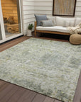 LOOMLAN Rugs Suri Green Washable Indoor-Outdoor Rug