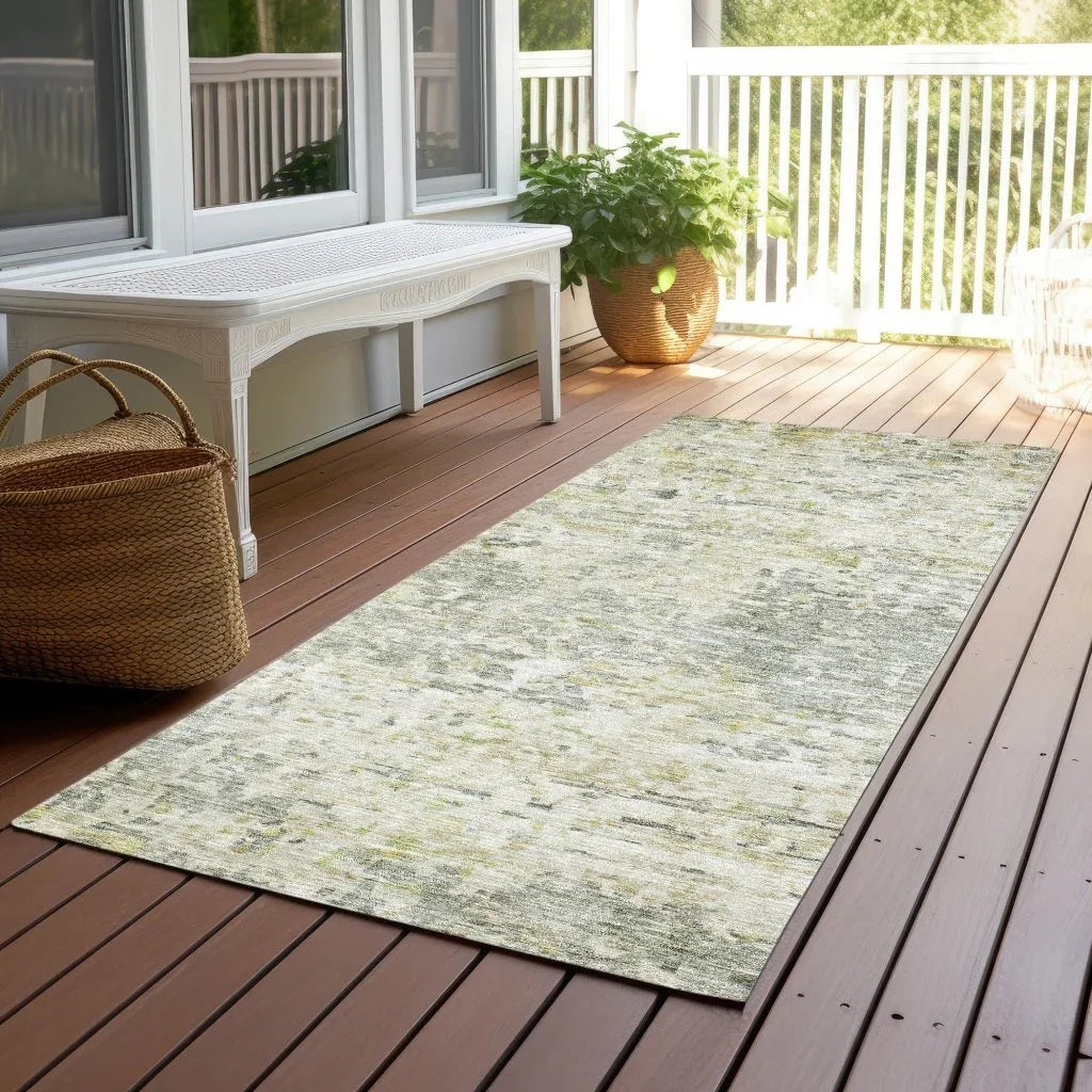 LOOMLAN Rugs Suri Green Washable Indoor-Outdoor Rug