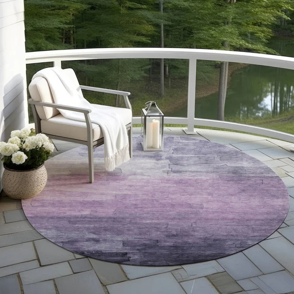 LOOMLAN Rugs Sylari Purple Washable Indoor-Outdoor Rug