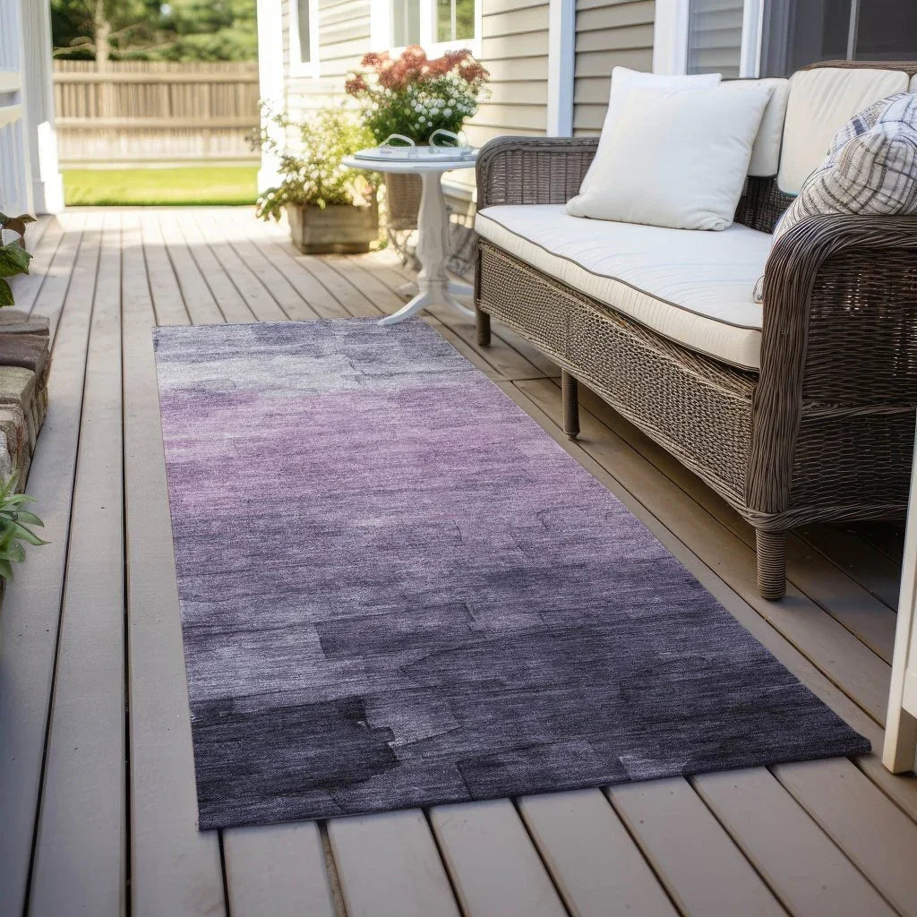 LOOMLAN Rugs Sylari Purple Washable Indoor-Outdoor Rug