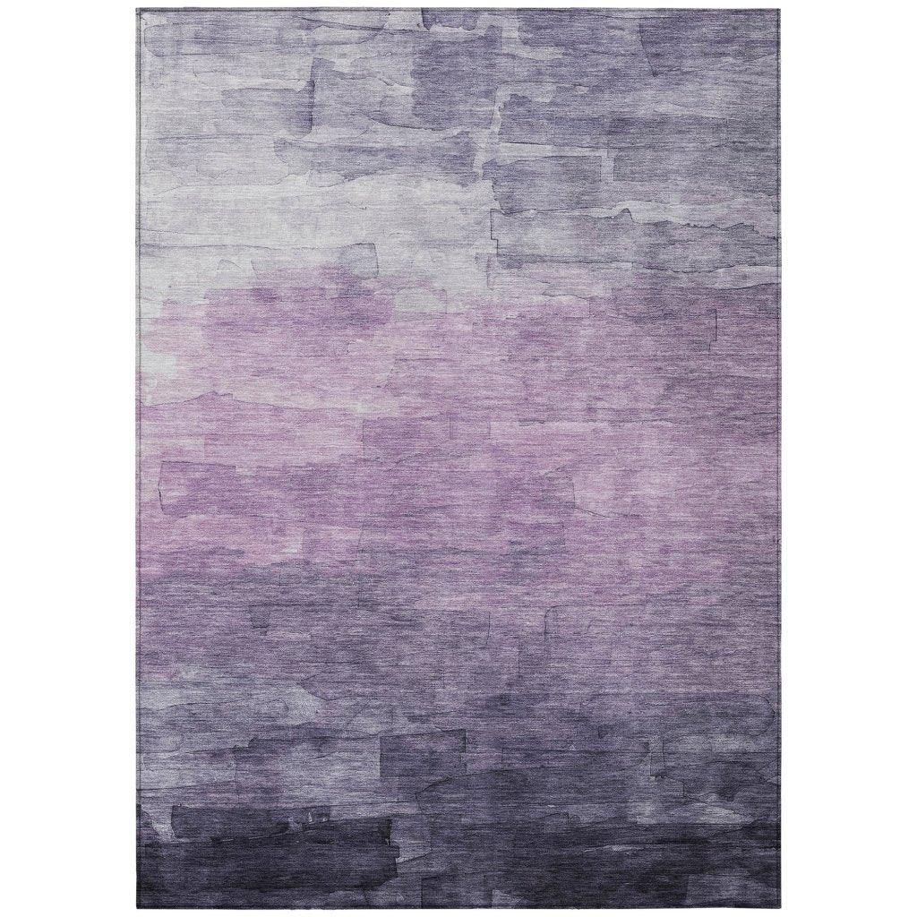 LOOMLAN Rugs Sylari Purple Washable Indoor-Outdoor Rug