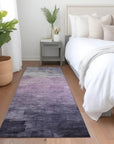 LOOMLAN Rugs Sylari Purple Washable Indoor-Outdoor Rug
