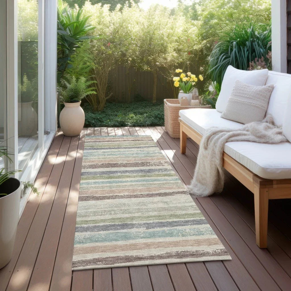 LOOMLAN Rugs Sylira Beige Washable Indoor-Outdoor Rug