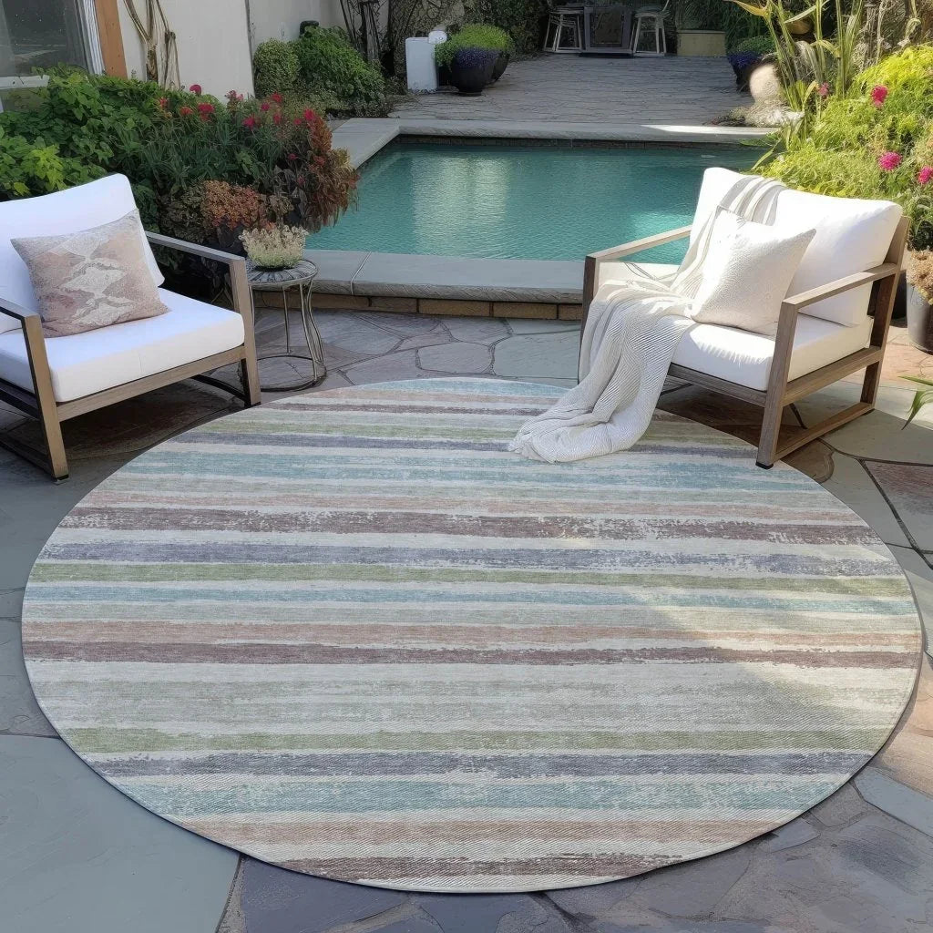 LOOMLAN Rugs Sylira Beige Washable Indoor-Outdoor Rug
