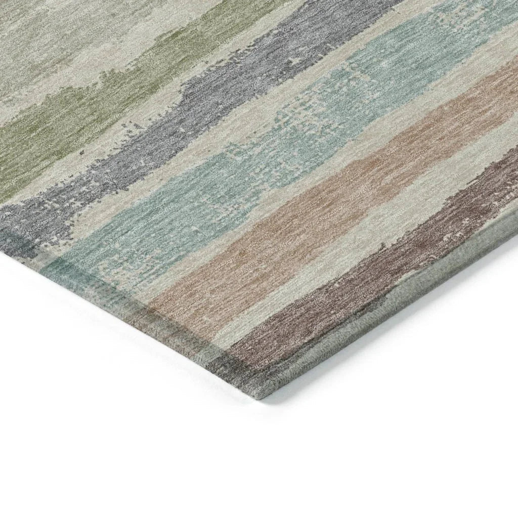 LOOMLAN Rugs Sylira Beige Washable Indoor-Outdoor Rug