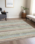 LOOMLAN Rugs Sylira Beige Washable Indoor-Outdoor Rug