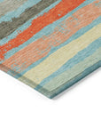 LOOMLAN Rugs Sylira Blue Washable Indoor-Outdoor Rug
