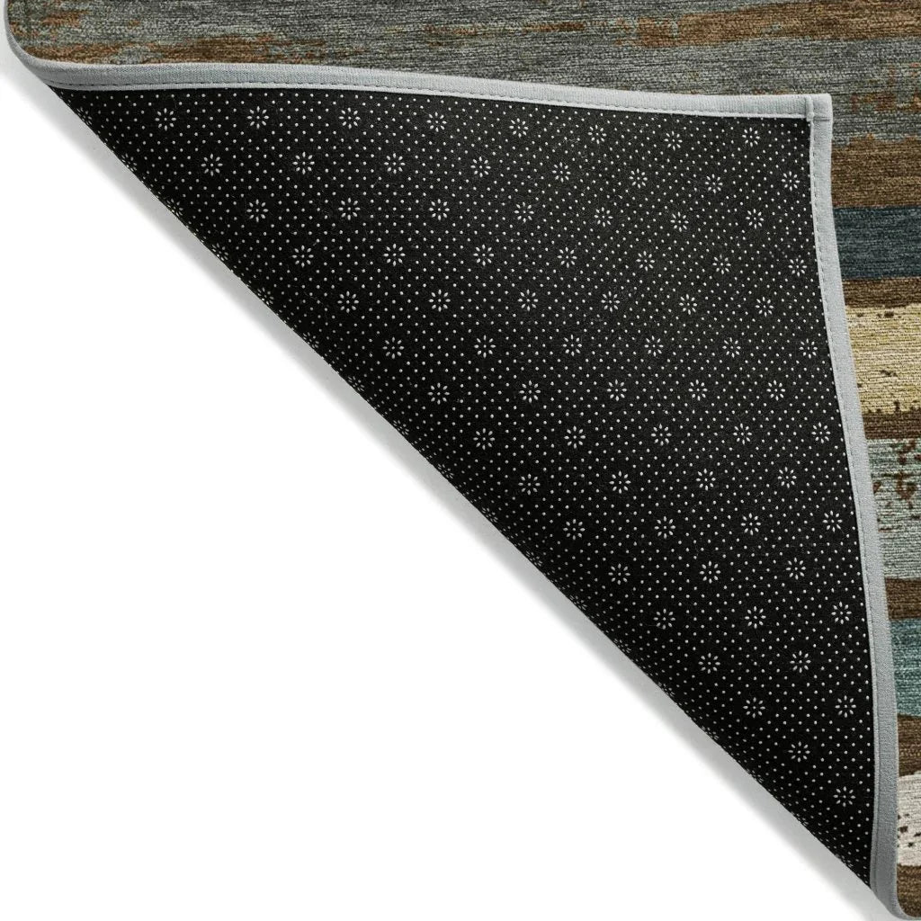 LOOMLAN Rugs Sylira Brown Washable Indoor-Outdoor Rug