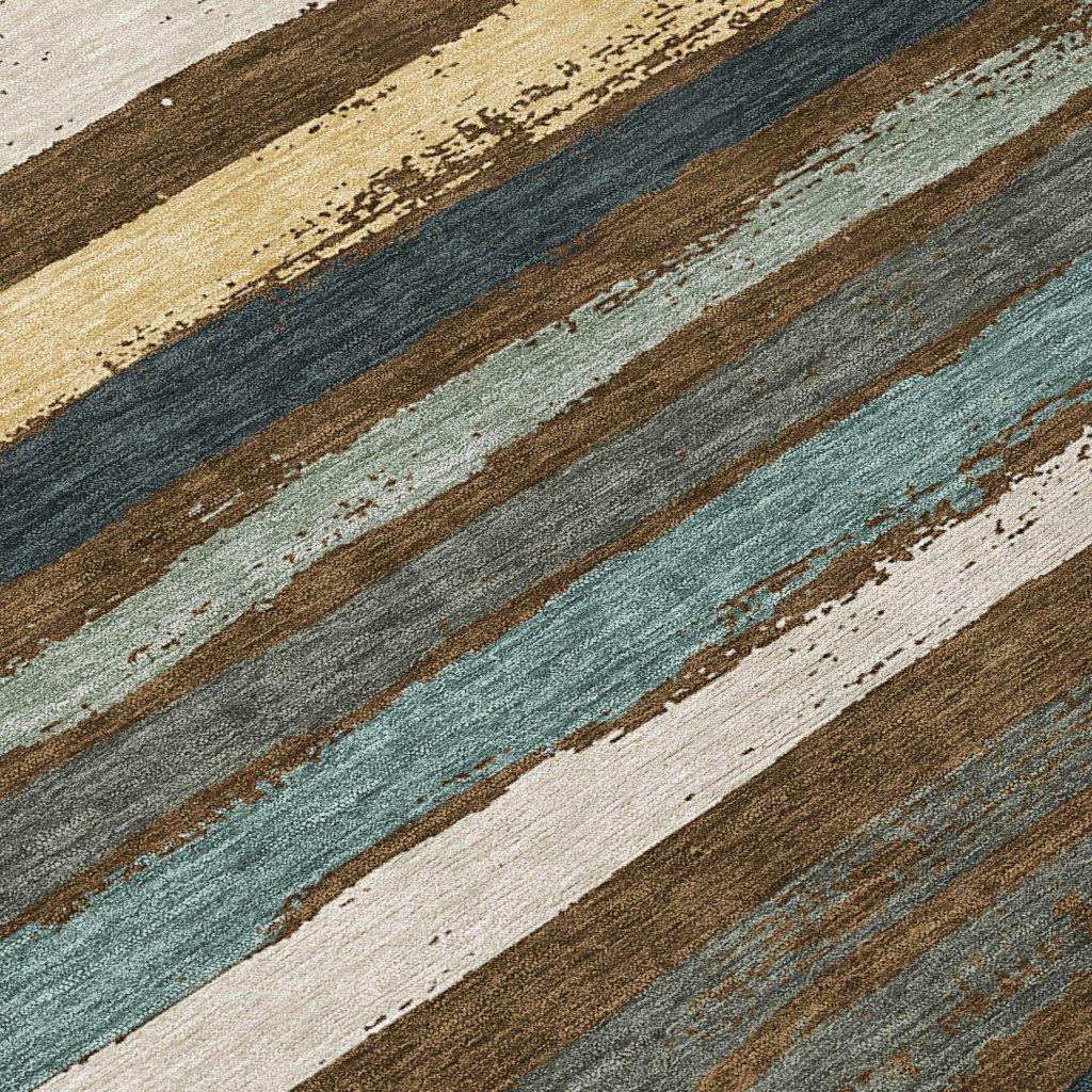 LOOMLAN Rugs Sylira Brown Washable Indoor-Outdoor Rug